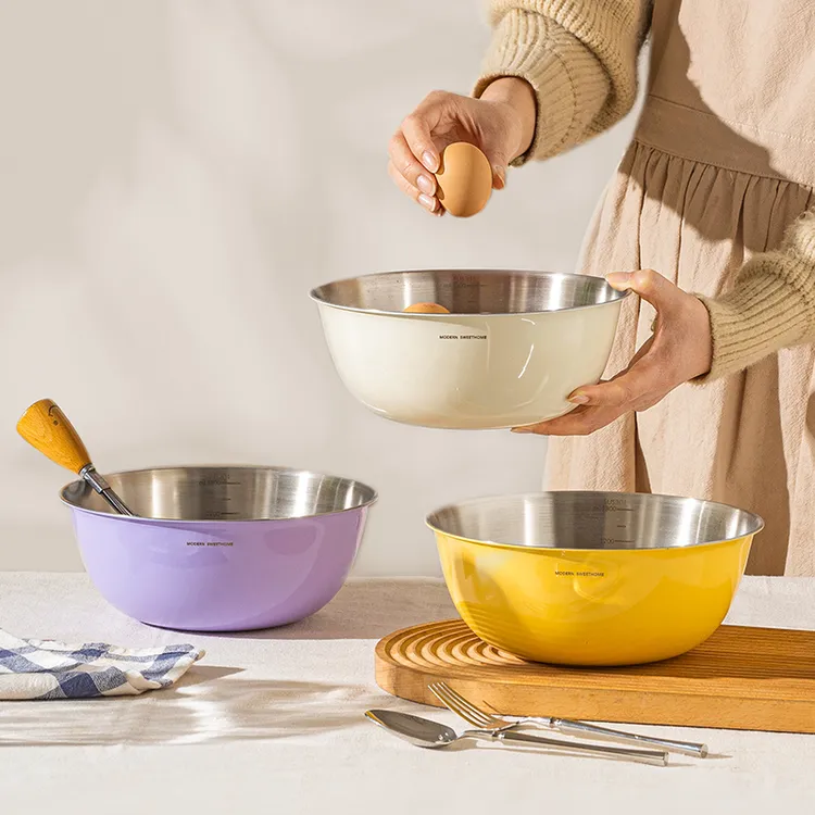 【摩登主妇】厨房高颜值厨具不锈钢沥水篮家用料理洗菜盆和面揉面盆