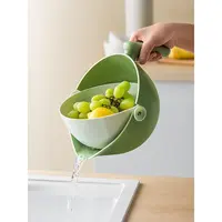 摩登主妇双层洗水果神器沥水篮厨房家用食品级2023新款蔬菜洗菜盆