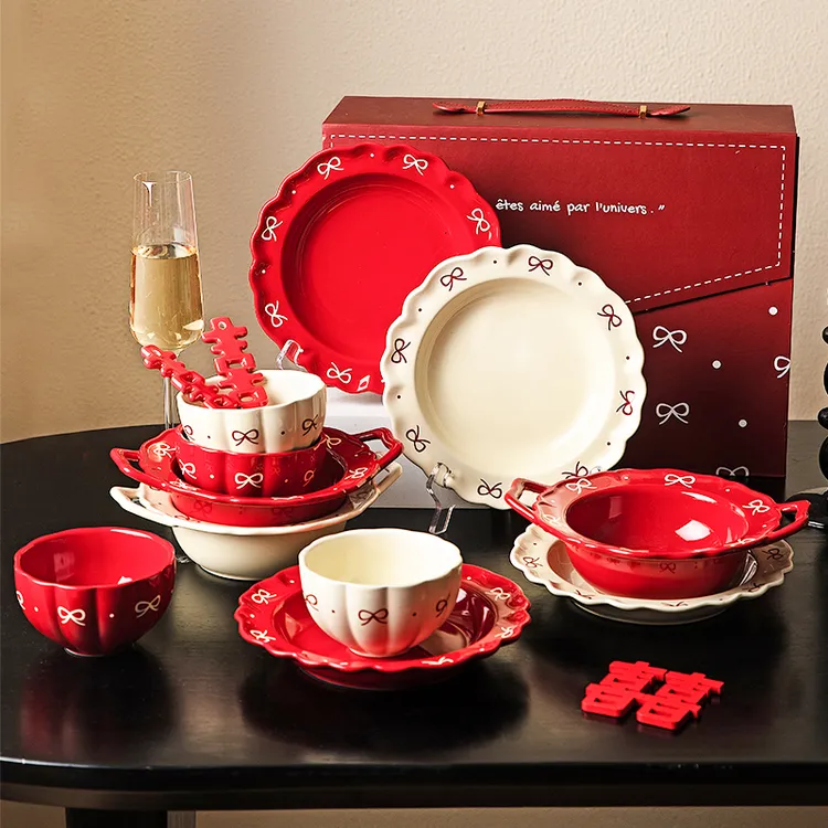 摩登主妇新婚订婚结婚餐具套装礼盒乔迁新居碗盘新婚礼物