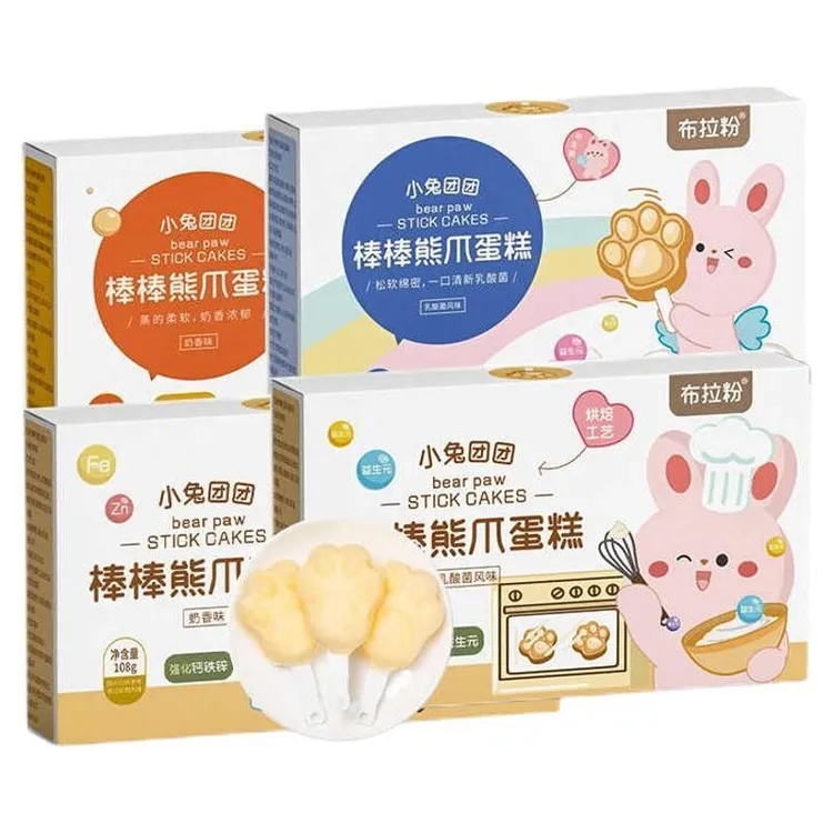 布拉粉高钙营养蒸糕小兔团团熊爪蒸蛋糕烤蛋糕营养即食108g
