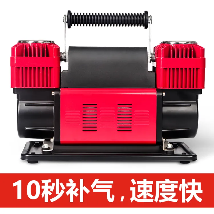 FS大功率车载双60缸汽车充气泵高压12V越野大货车SUV全金属打气泵