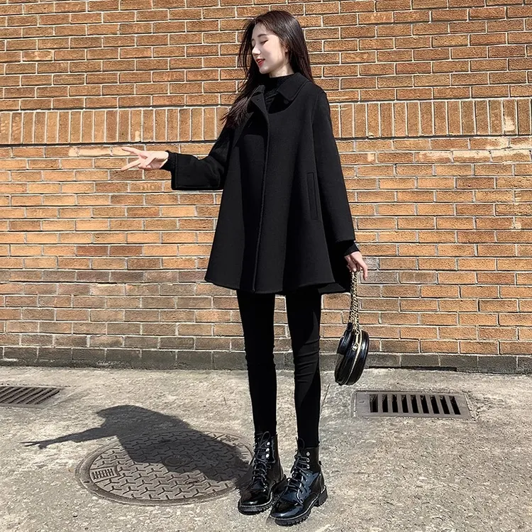 双面羊绒大衣女短款修身显瘦小个子高端羊毛呢外套2025秋冬新爆款