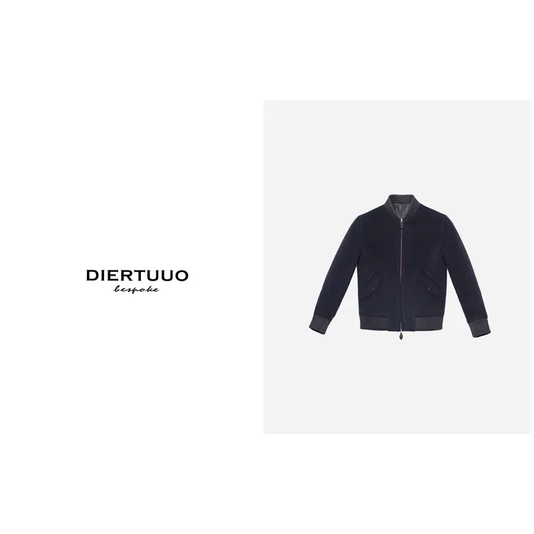 DIERTUUO迪途-58116男士春季经典时尚休闲百搭棒球领羊毛夹克