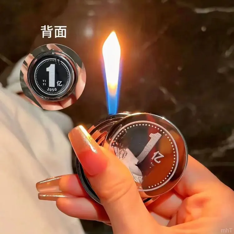 网红男友礼物搞怪大钱陀螺打火机送指尖陀螺送1911金属玩具手枪