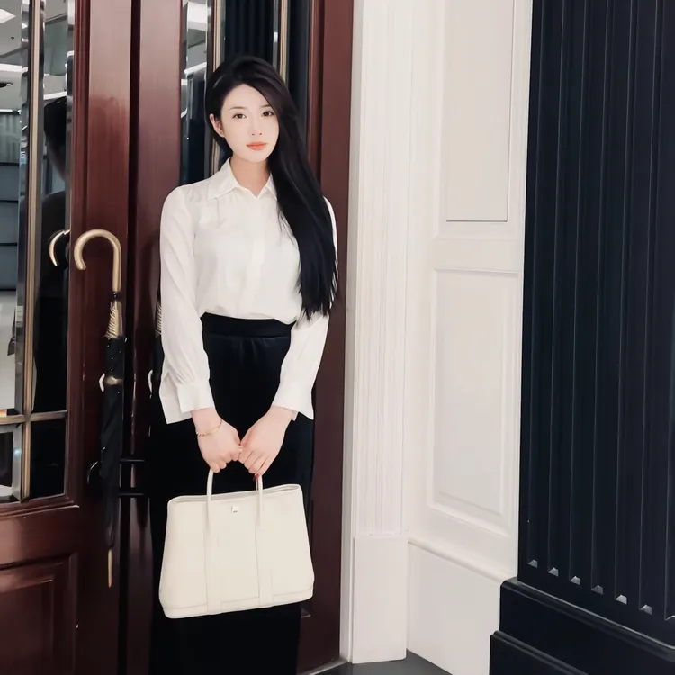 新款花园包TC头层皮手工蜡线休闲百搭极简风轻奢大包包女大容量