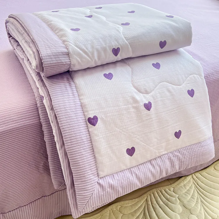 【可选四件套】A类泡泡棉亲肤夏凉被单人学生薄款凉感空调被机洗