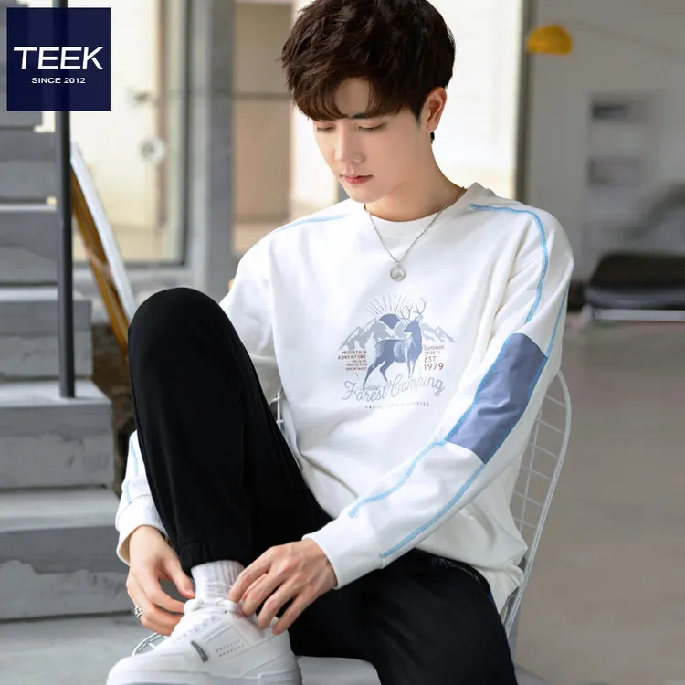 男士纯棉卫衣男款爆款2025新款上衣秋冬季加厚保暖男装加绒套头衫商品图