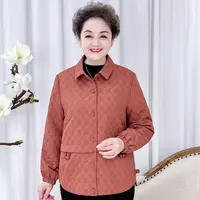 时尚百搭外套妈妈秋季新款外套夹克妈妈装宽松上衣气质中老年女装