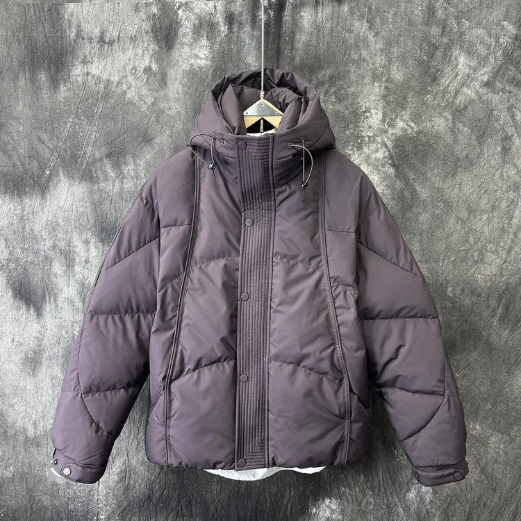 男士冬季新款连帽加厚短款修身羽绒服潮流百搭时尚帅气情侣款长袖