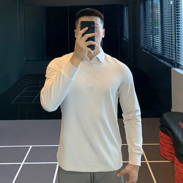 IRONTRAP260G重磅索罗娜棉polo衫男修身长袖t恤免烫内搭打底秋冬