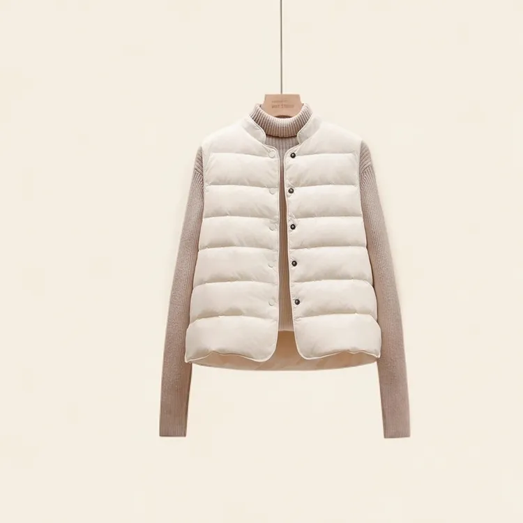 90白鸭绒新款轻薄立领短款女款羽绒马甲女款爆款2025新款正品
