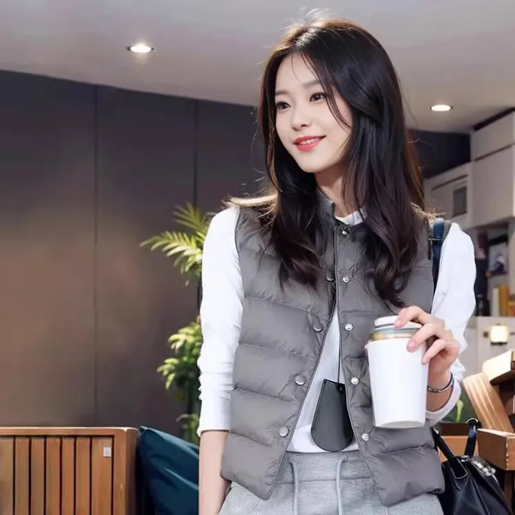 90白鸭绒羽绒马甲女2025新款秋冬爆款正品小个子内搭背心外穿内胆