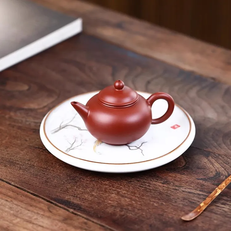 水平壶朱泥大红袍手拉壶手工茶壶家用档口70CC80CC120CC145CC