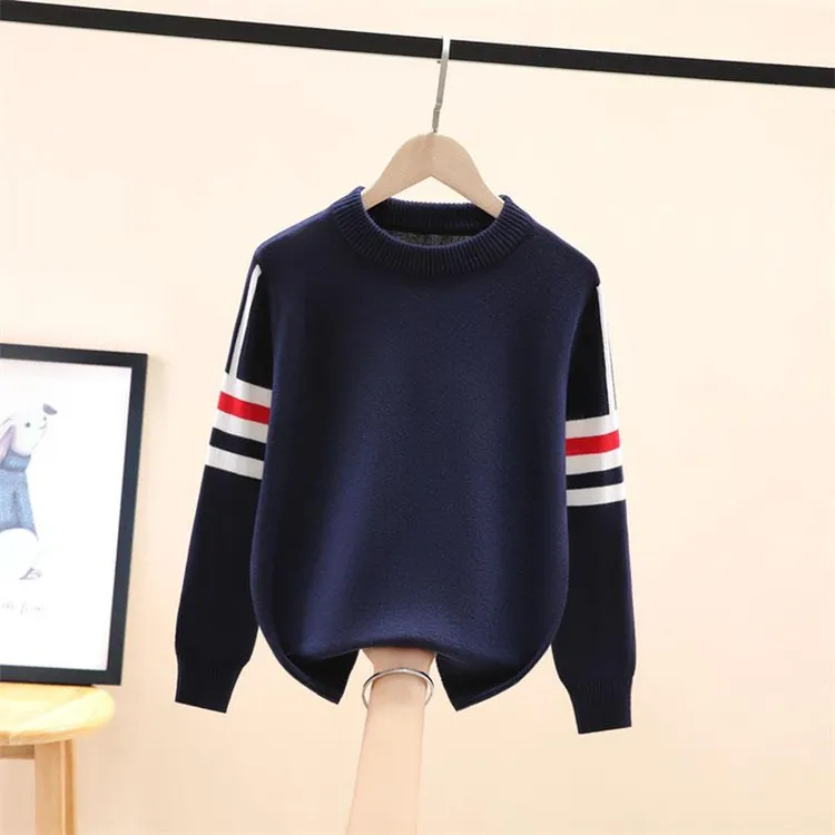 男童毛衣薄款儿童秋季百搭纯棉衫男孩韩版洋气套头毛衣潮2026新款