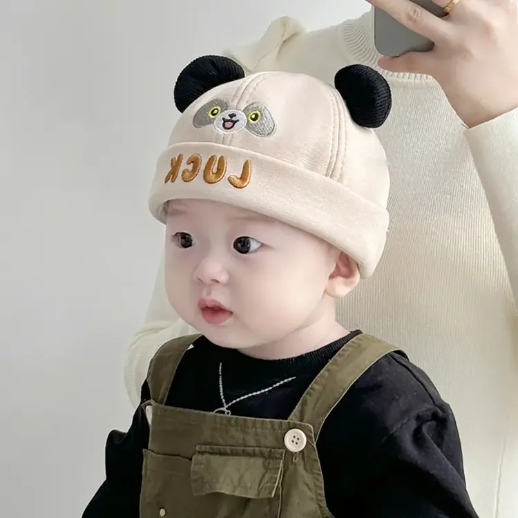 婴儿帽子秋冬超萌幼儿男童地主帽小月龄男女宝宝春秋季婴儿帽子
