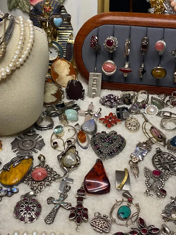 非金属木质吊坠 中古复古镶嵌饰品手工小众吊坠直播链接/No退No换