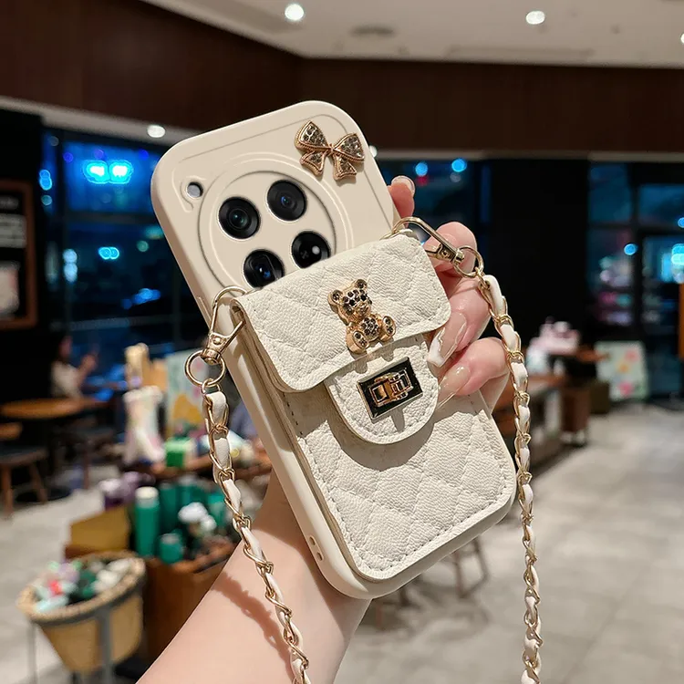 一加ACE3手机壳保护套女款PJE110外壳全包软硅胶斜挎挂绳卡包防摔