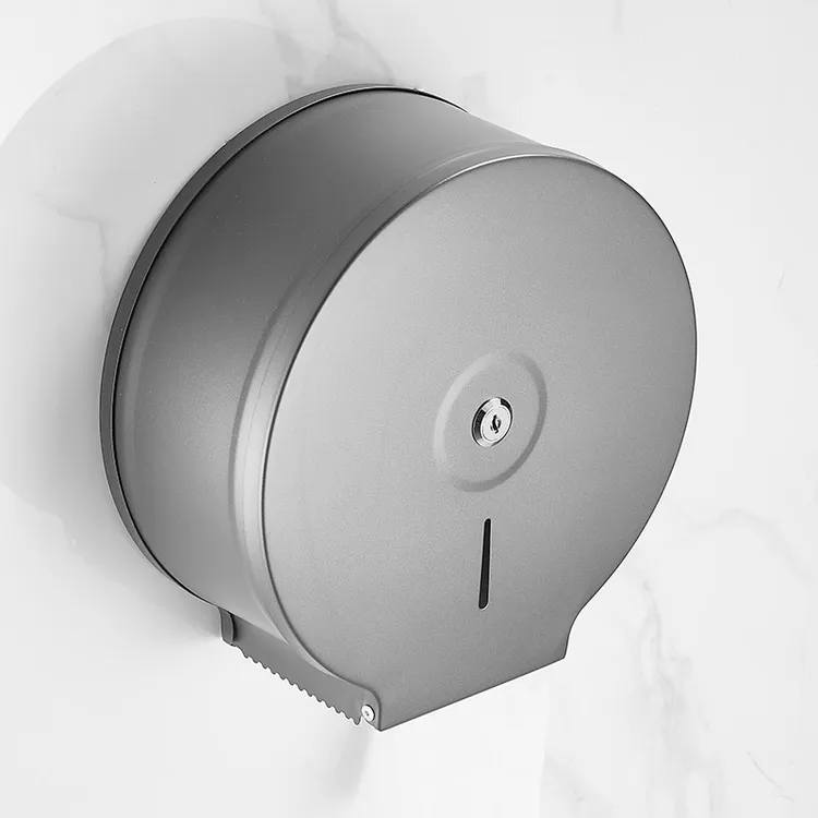 枪灰色不锈钢厕所大卷纸盒酒店公共卫生间卫生间放卫生纸卷纸筒盒