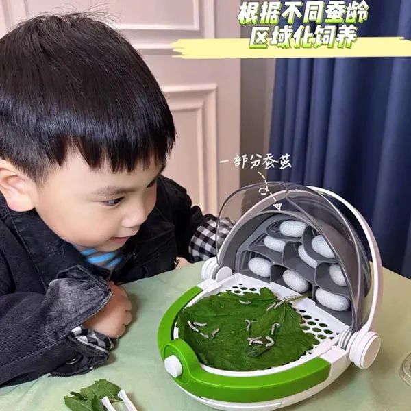 中小学生党专用蚕宝宝养育太空舱饲养孵化盒子儿童高科技观察箱桶