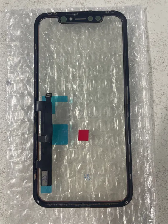 适用于手机屏幕XR源拆触摸屏，贴膜灵敏，贴好干胶通用玻璃盖板黑色
