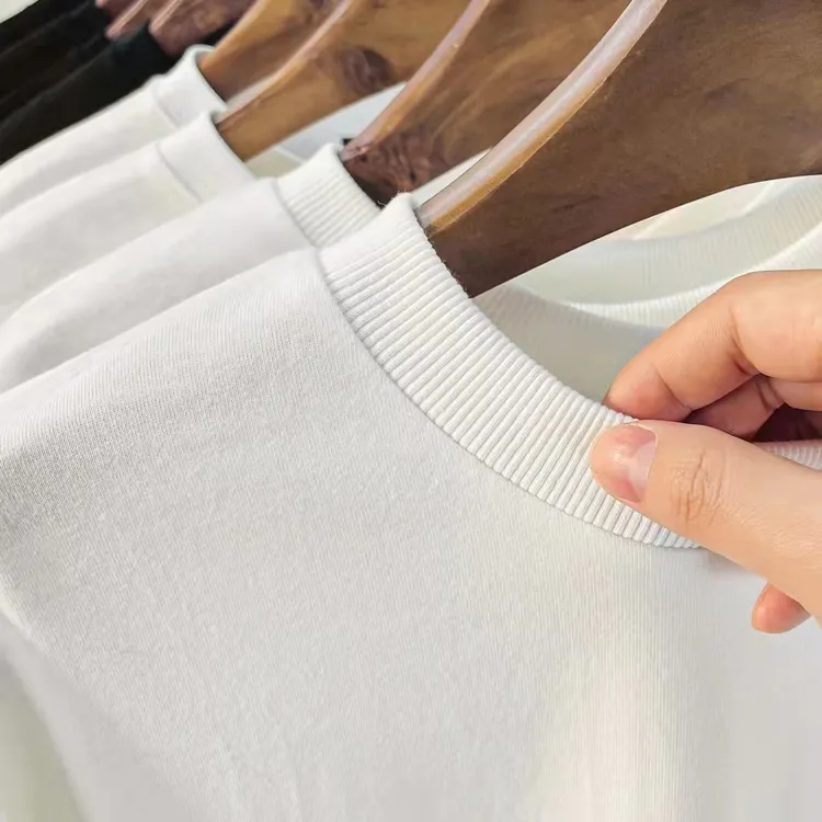 【买一送一】男士纯色短袖袖白色针织百搭夏季半袖宽松修身圆领