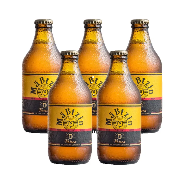德国进口生产经典小麦白啤酒330ML*5瓶装精酿啤酒小麦啤 酒水节