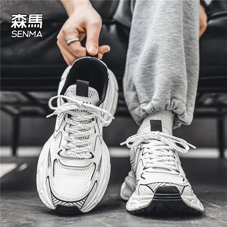 Senma/森马鞋子男款夏季透气男鞋休闲百搭老爹鞋网面复古ins潮鞋