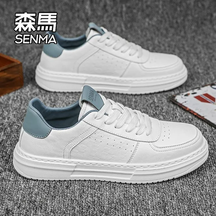 Senma/森马男鞋春秋2024新款潮流爆款厚底小白鞋男款夏季透气休闲
