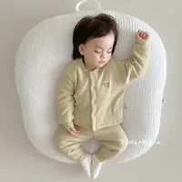 【染纱套装】夹薄棉加厚分体家居服睡衣贴身打底婴儿彩棉内衣秋冬