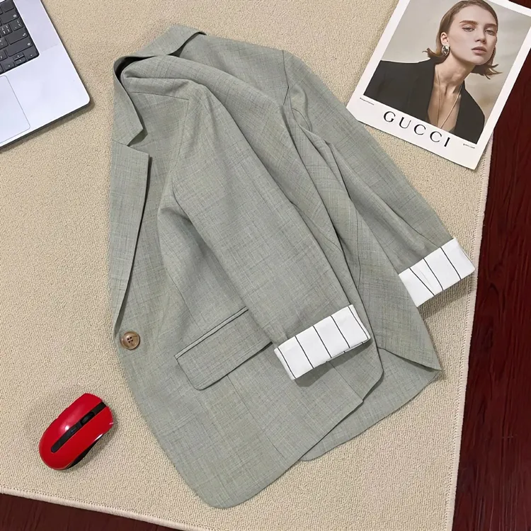 春夏款新品时尚西装外套女韩系休闲百搭显瘦气质高端西服外套女