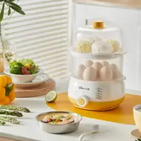 小熊煮蛋器自动断电双层蒸蛋器定时家用小型迷你鸡蛋羹  