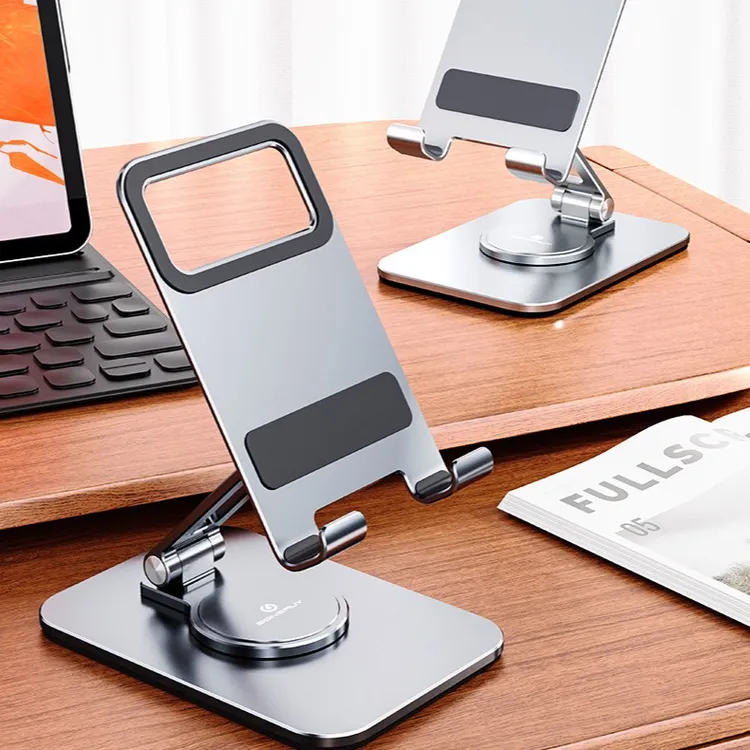 情侣礼物铝合金折叠高端懒人桌面直播支架多功能旋转手机平板支架