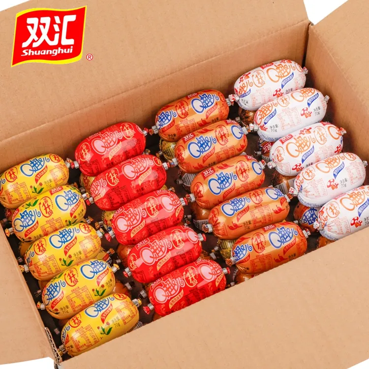 双汇Q趣儿香肠70g蘑菇香辣玉米孜然多种口味火腿QQ肠即食零食香肠