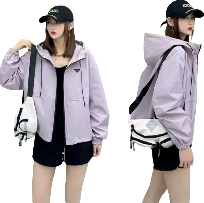 冲锋衣女春秋季新款百搭洋气防风运动户外风衣外套
