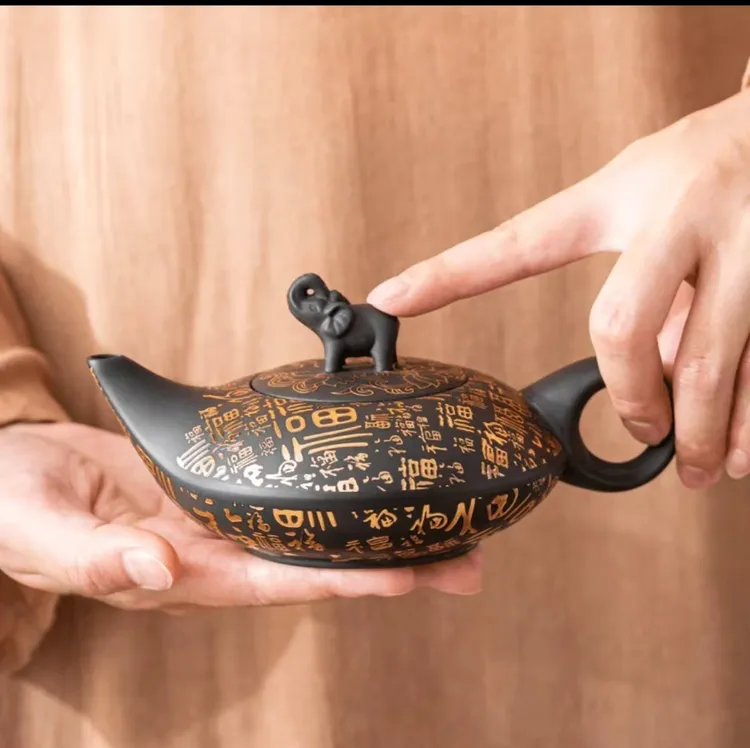 手工老紫泥封侯拜相凤鸣壶00