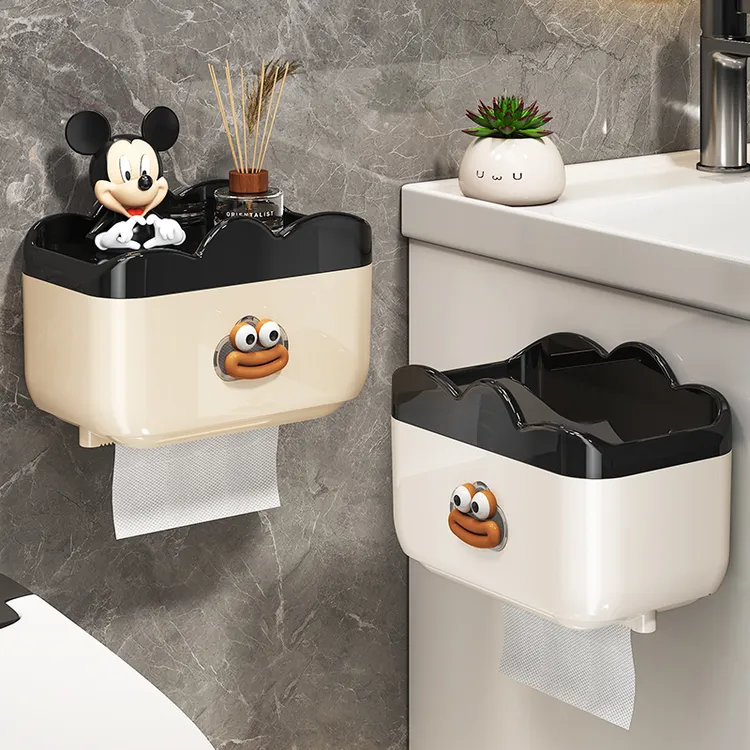 卫生间厕纸盒厕所纸巾盒抽纸盒卫生纸收纳架卷纸防水壁挂式免打孔