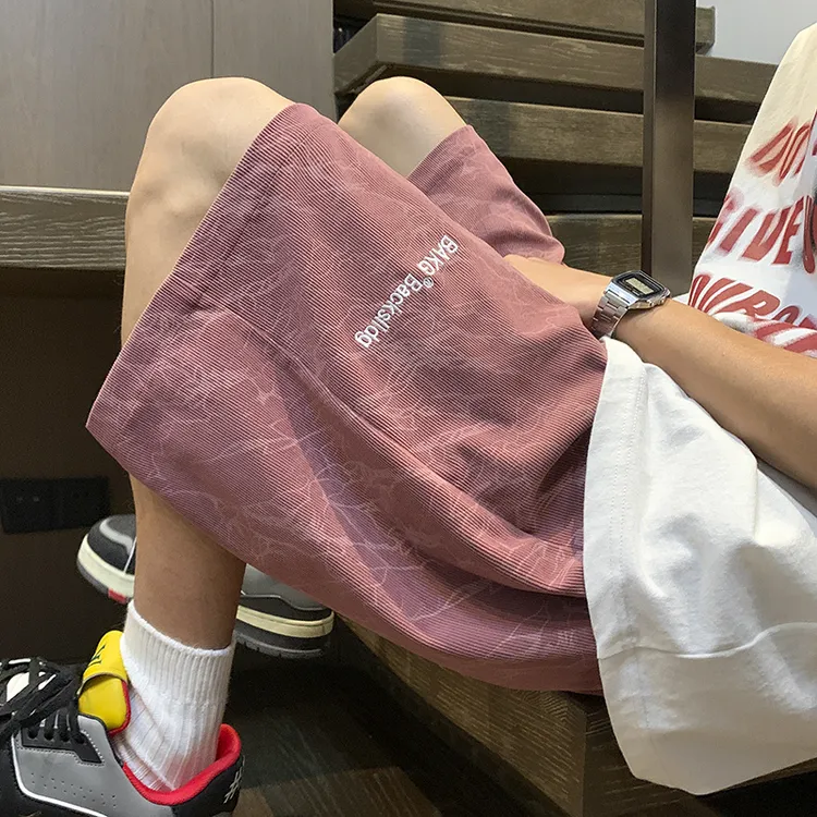 美式运动篮球短裤男款夏季潮流百搭五分中裤外穿男士大码休闲裤子