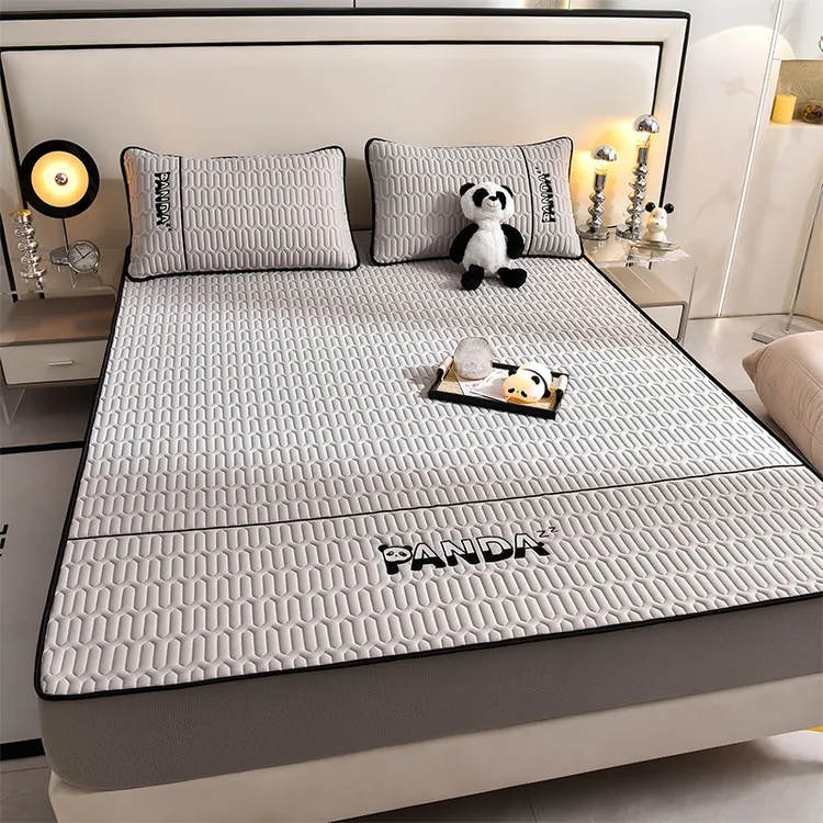 水星家纺适用夏天乳胶冰丝凉席可水洗机洗折叠床单软席床笠春夏款