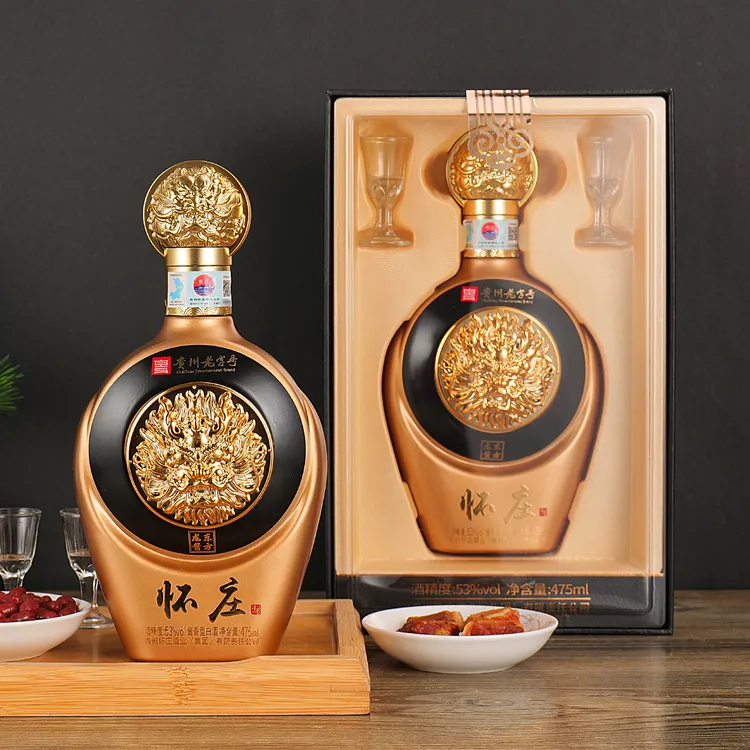 怀庄东方龙酱 2瓶 礼盒装 配礼袋 酱香型核心产地53%Vol475ml