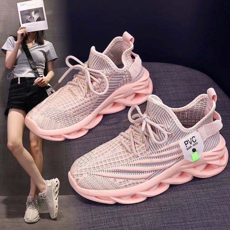 跑步鞋女2024新款夏季网面透气休闲软底椰子鞋轻便减震时尚运动鞋