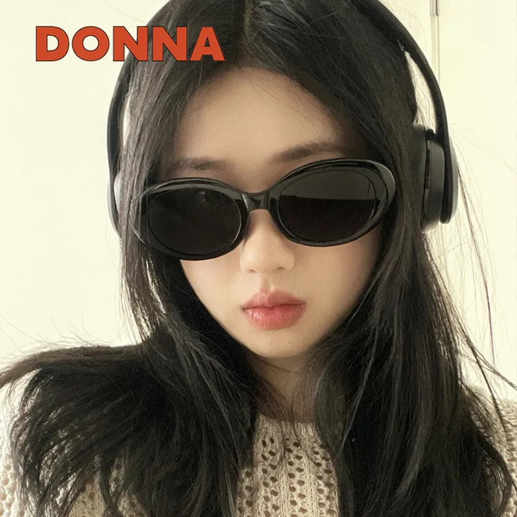 DONNA哆哪新款猫眼太阳镜高级感显脸小眼镜镜框墨镜防紫外线DT004