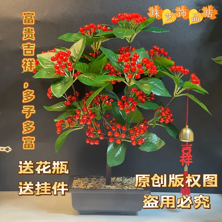 【送花盆  挂件】发财树富贵籽盆栽diy材料包