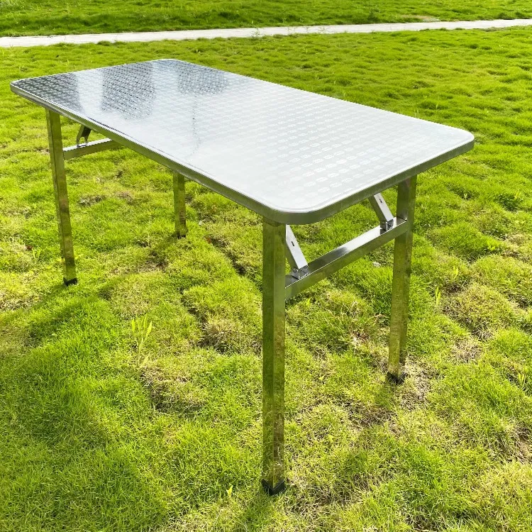 【60*120长方桌】不锈钢长方桌连体脚弧角（高约72cm）高矮可定制
