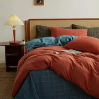 【清】A类全棉色织提花双层纱四件套A类亲肤透气！