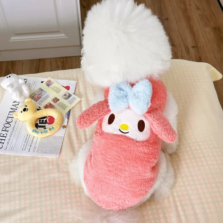 冬装新款ins日韩风加绒保暖宠物狗狗猫咪衣服泰迪比熊可爱风背心