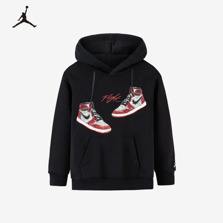 【官方旗舰】AIR JORDAN秋冬休闲运动童装卫衣男童加绒连帽卫衣C393