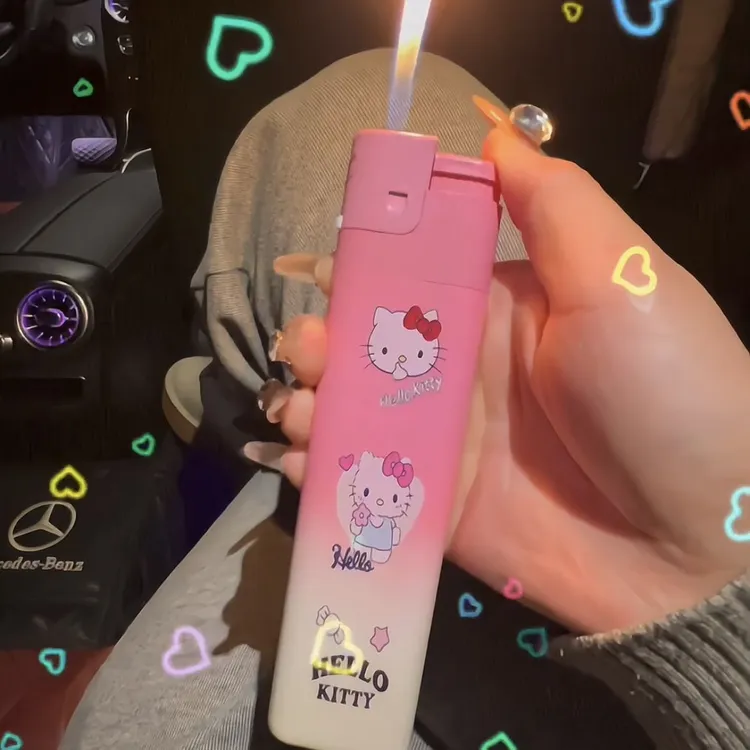 【酷鼠】卡通巨无霸超大号打火机凯蒂猫草莓熊打火机加长加大