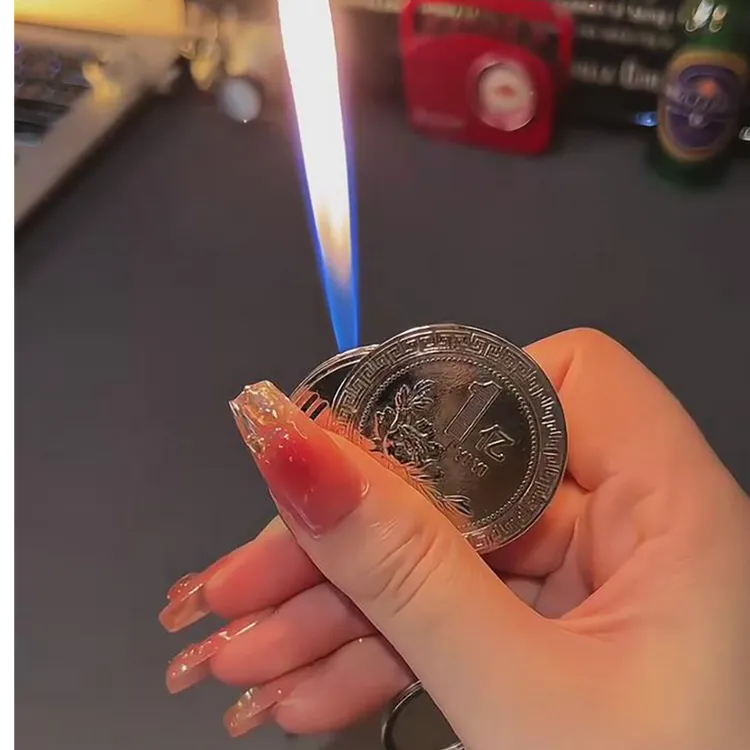（酷鼠火机）1亿造型打火机创意硬币形状明火挂件打火机