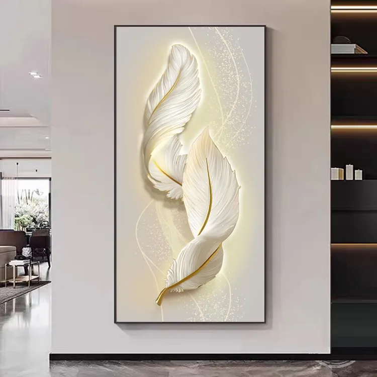 北欧装饰画轻奢简约不带灯客厅走廊过道晶瓷挂画现代镶钻壁画