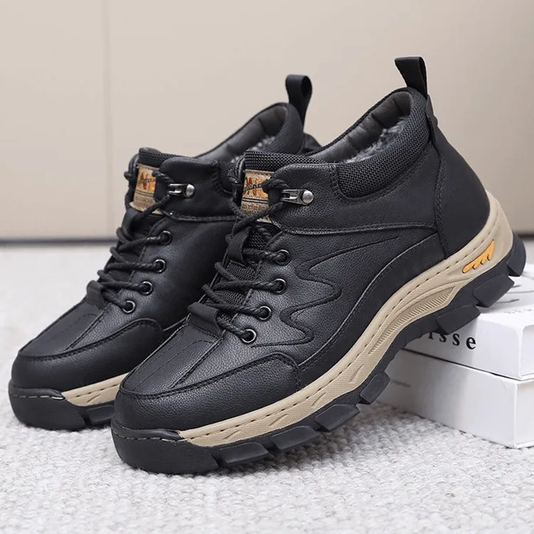 冬季棉鞋男冬加绒加厚老北京爸爸鞋防寒防水防滑保暖老年高帮棉靴